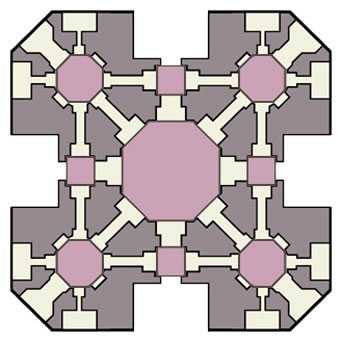 Geometry plays an important role in the overall designs of Mughal architecture, and that is visible in the Taj. The ground plans of the main chamber at the center in octagonal. To maintain symmetry, the base of the four minarets use an octagonal template also.